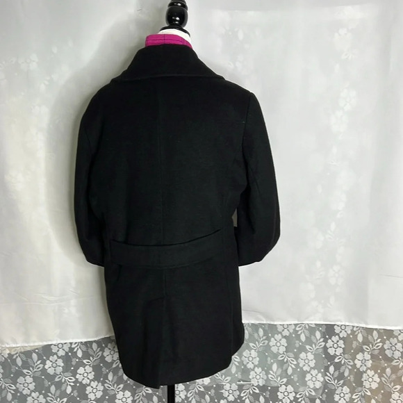Land's End Black double Breasted Pea  Coat - Picture 3 of 13